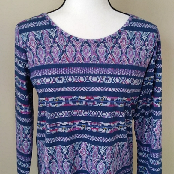 Sonoma The Everyday Tee Long Sleeve Shirt M Purple Blue - Picture 7 of 11